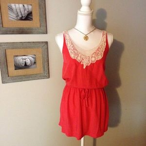 IMAGINARY VOYAGE • Coral Tunic/Mini Dress Size S